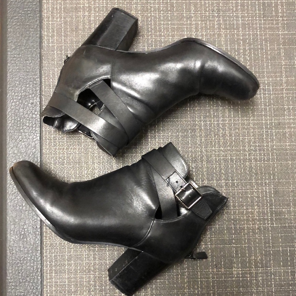 Cole Haan black leather booties